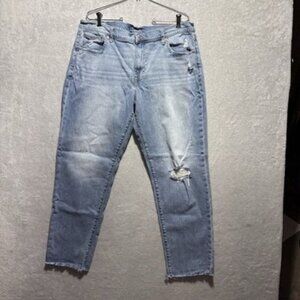 GAP Women’s Girlfriend Mid Rise Ripped Jeans 33 / 16 T Tall‎ 29" Inseam